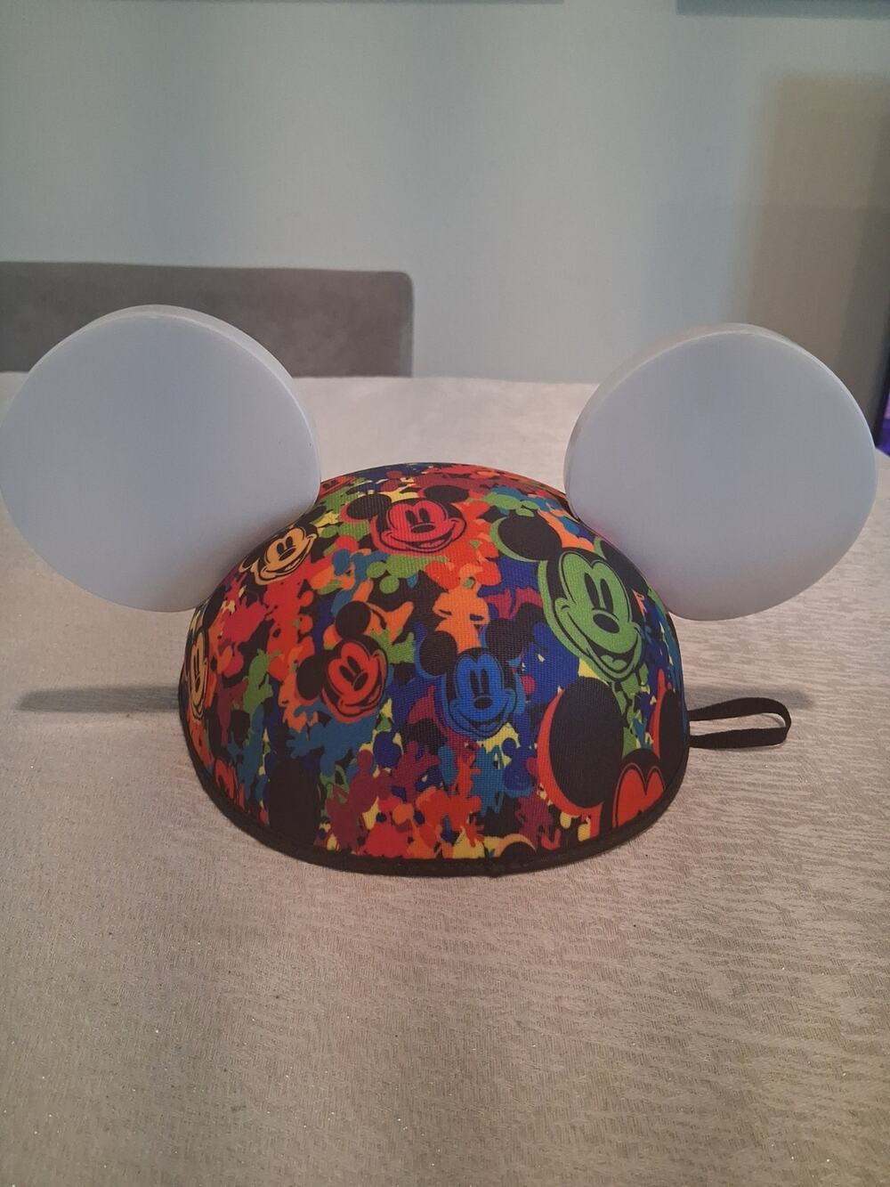 Disney Parks Glow With The Show Mickey Mouse Light Up Ears Hat Paint Splatter